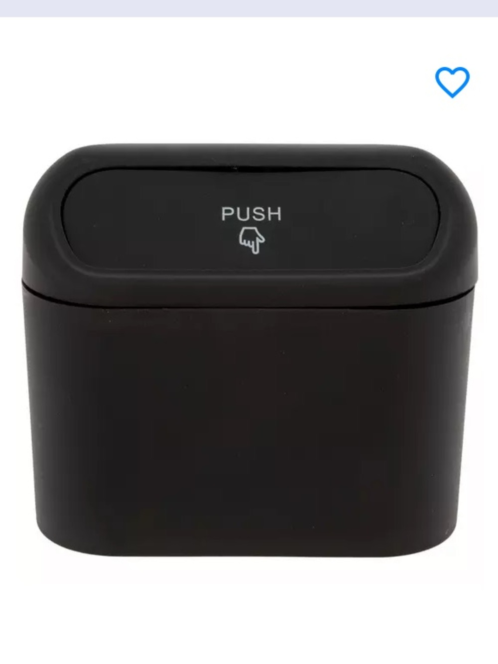 Black Push-Top Car Trash Can Holder